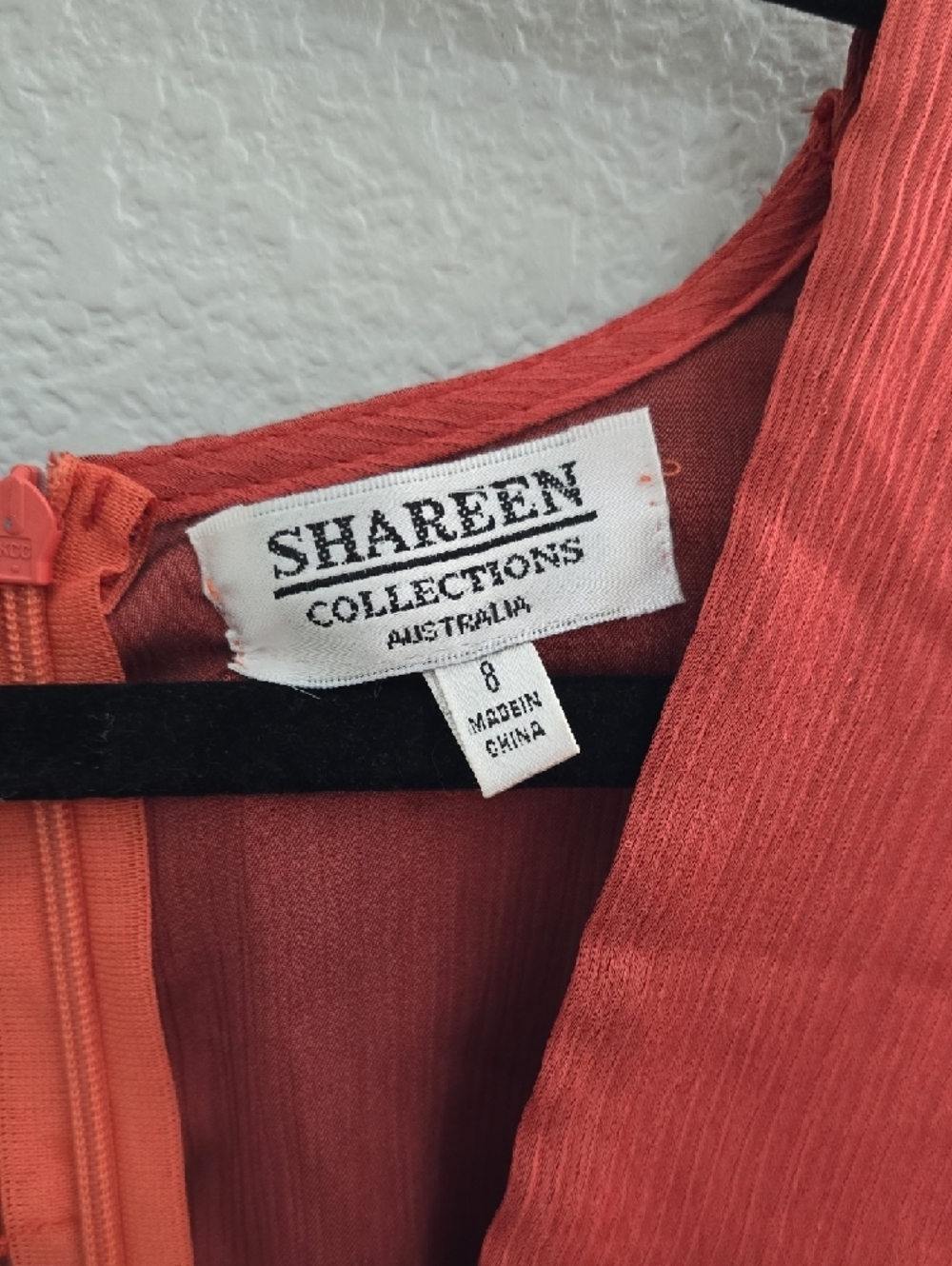 Rust Red Deep V-Neck Ruffled Romper - Picture 2 of 3